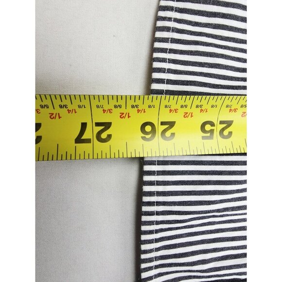 J. Crew Haberdashery Size Large Womens Black White Strip Long Sleeve Shirt - Picture 7 of 9